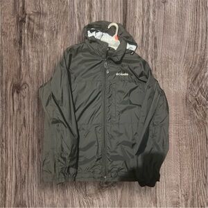 Columbia Black Raincoat Weather-Resistant Nylon